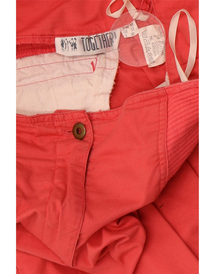 TOGETHER Womens Pegged Casual Shorts UK 12 Medium W28  Red Cotton