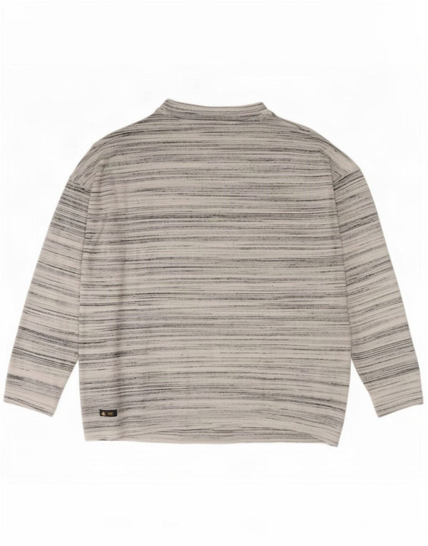 Camicetta ampia da donna Marks & Spencer UK 14 grande a righe grigie