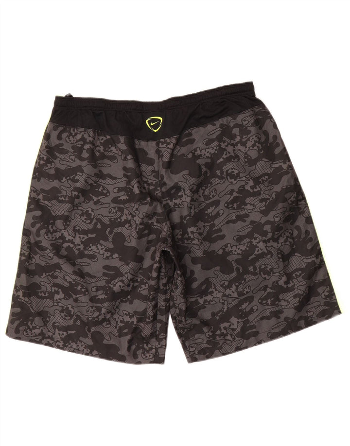 Pantaloncini sportivi Nike Dri Fit da uomo, grandi, in poliestere nero