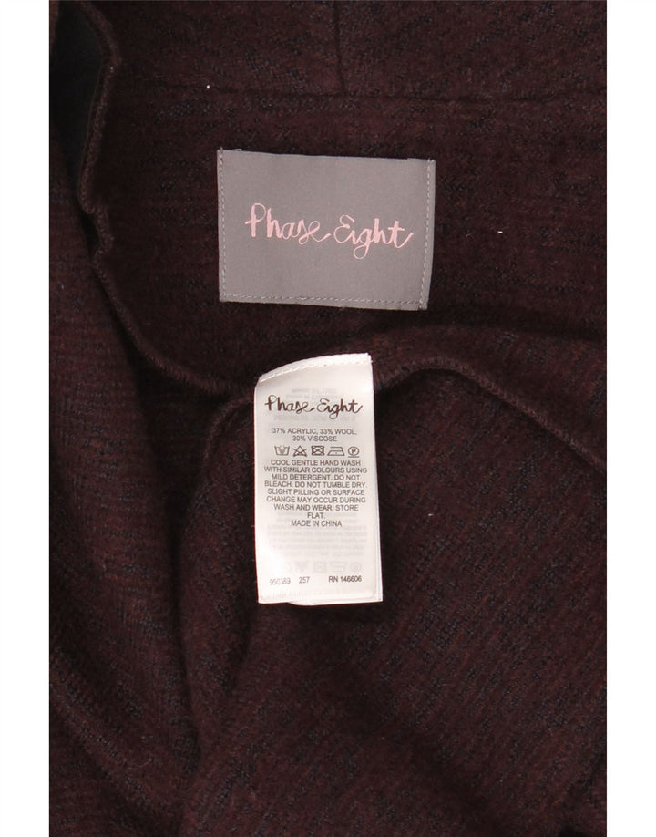 Maglione cardigan oversize lungo da donna Phase Eight UK 8 piccolo bordeaux