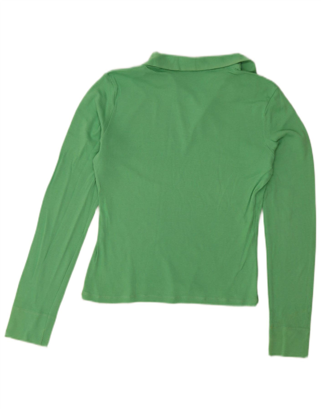 Polo a maniche lunghe da donna Benetton UK 10 Small Verde
