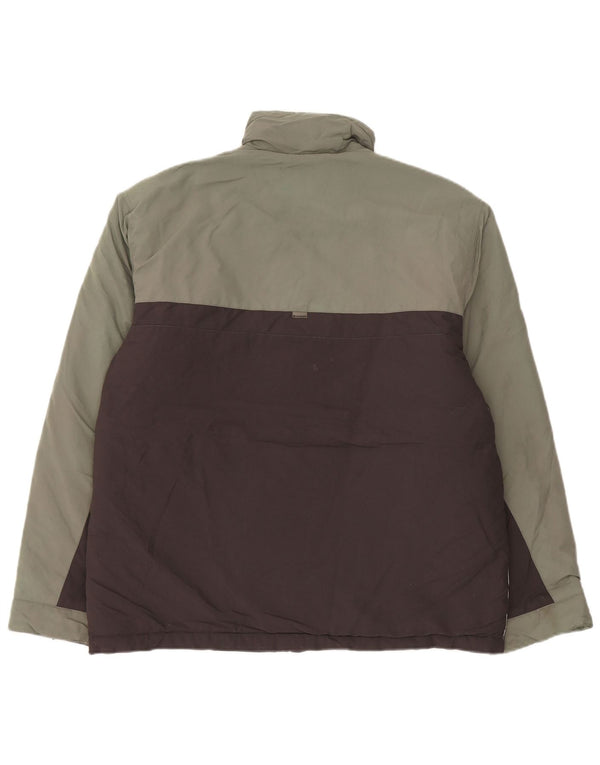 Giacca a vento da uomo Quiksilver UK 40 Large in poliestere color block grigio