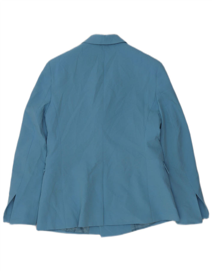 Giacca blazer doppiopetto da donna Topshop UK 8 piccola poliestere blu