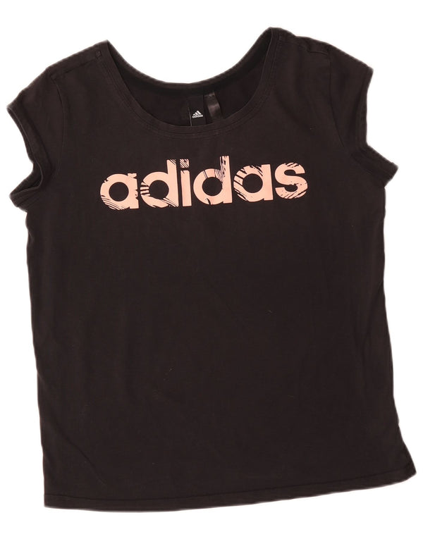 T-shirt grafica da donna Adidas Top UK 14 cotone medio nero