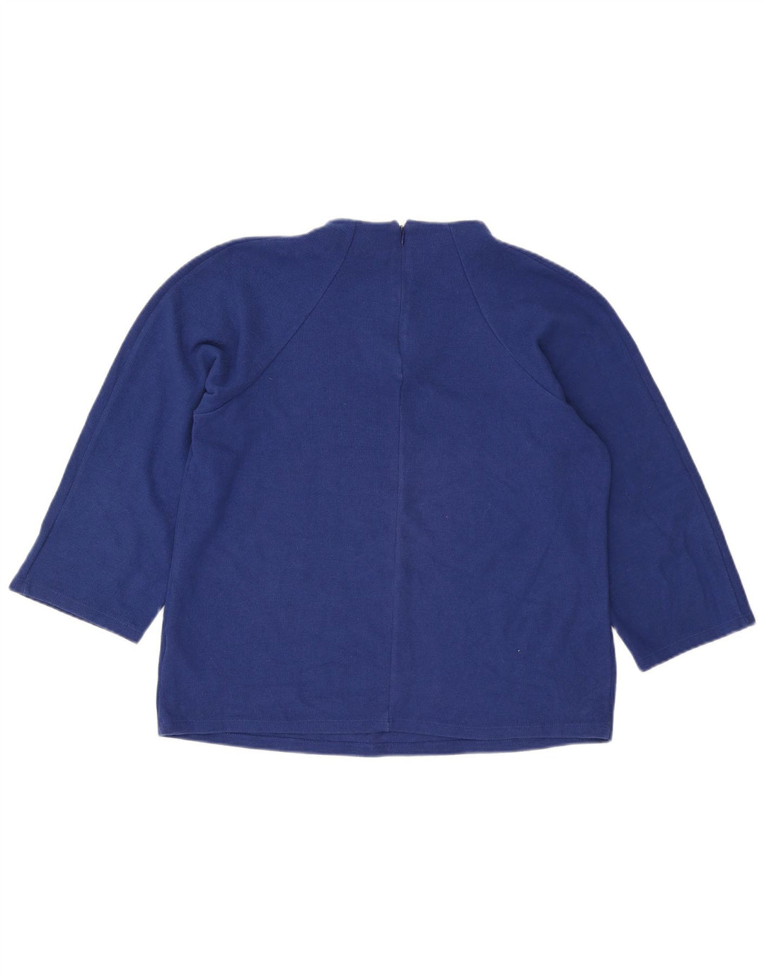 Marks & Spencer Top da donna manica 3/4 UK 16 Large Blu Poliestere