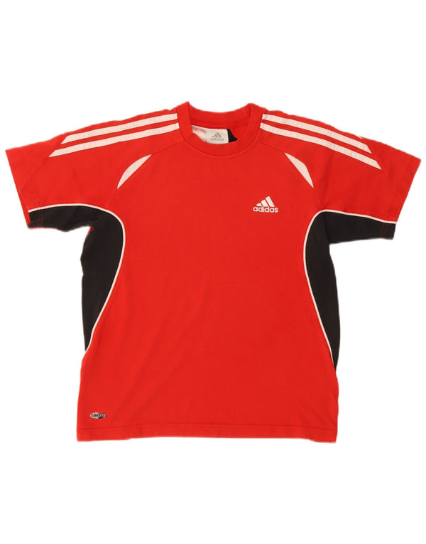 T-shirt Adidas Climalite da ragazzo, 13-14 anni, in cotone color block rosso