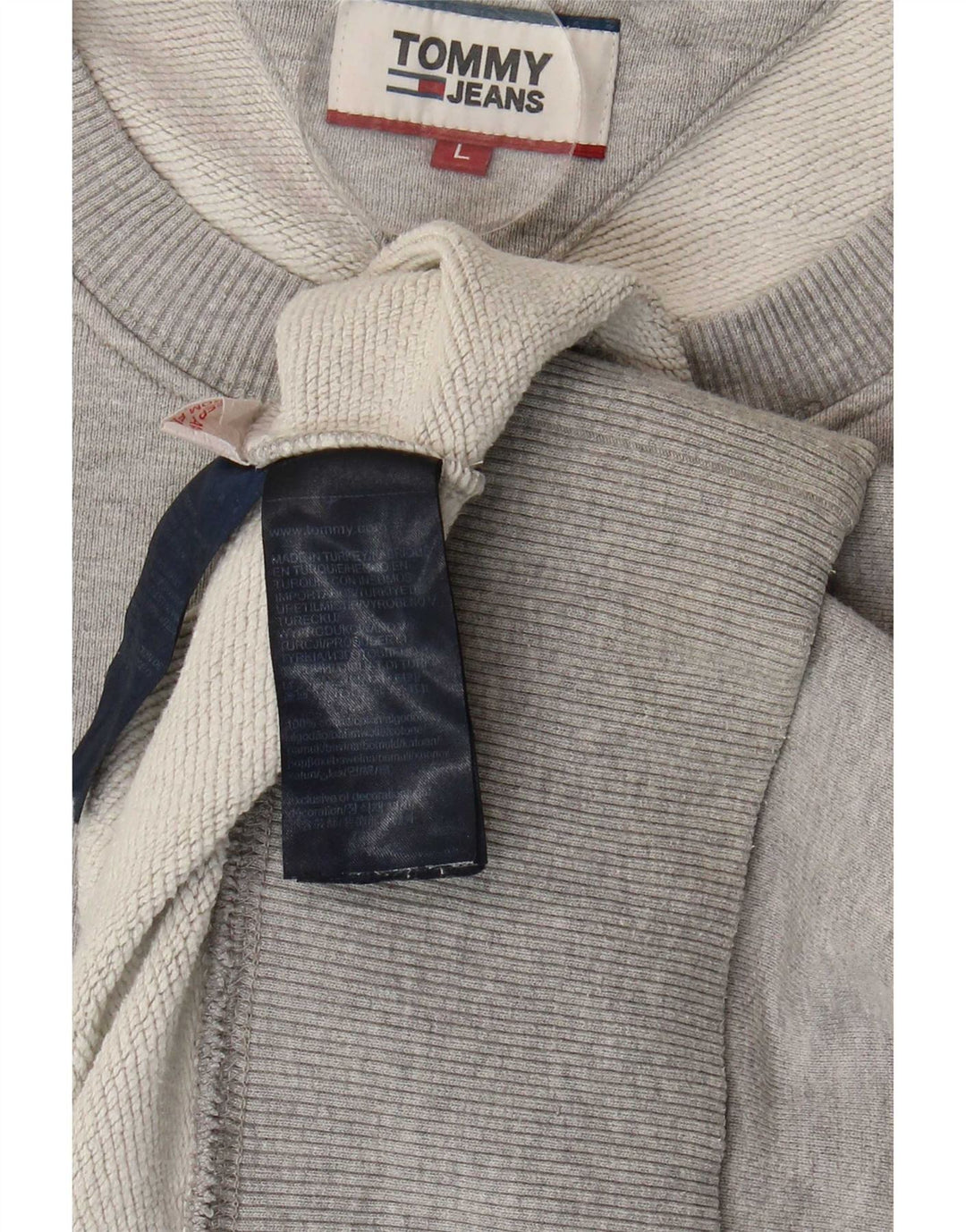 Felpa da uomo Tommy Hilfiger Maglione grande cotone chiazzato grigio