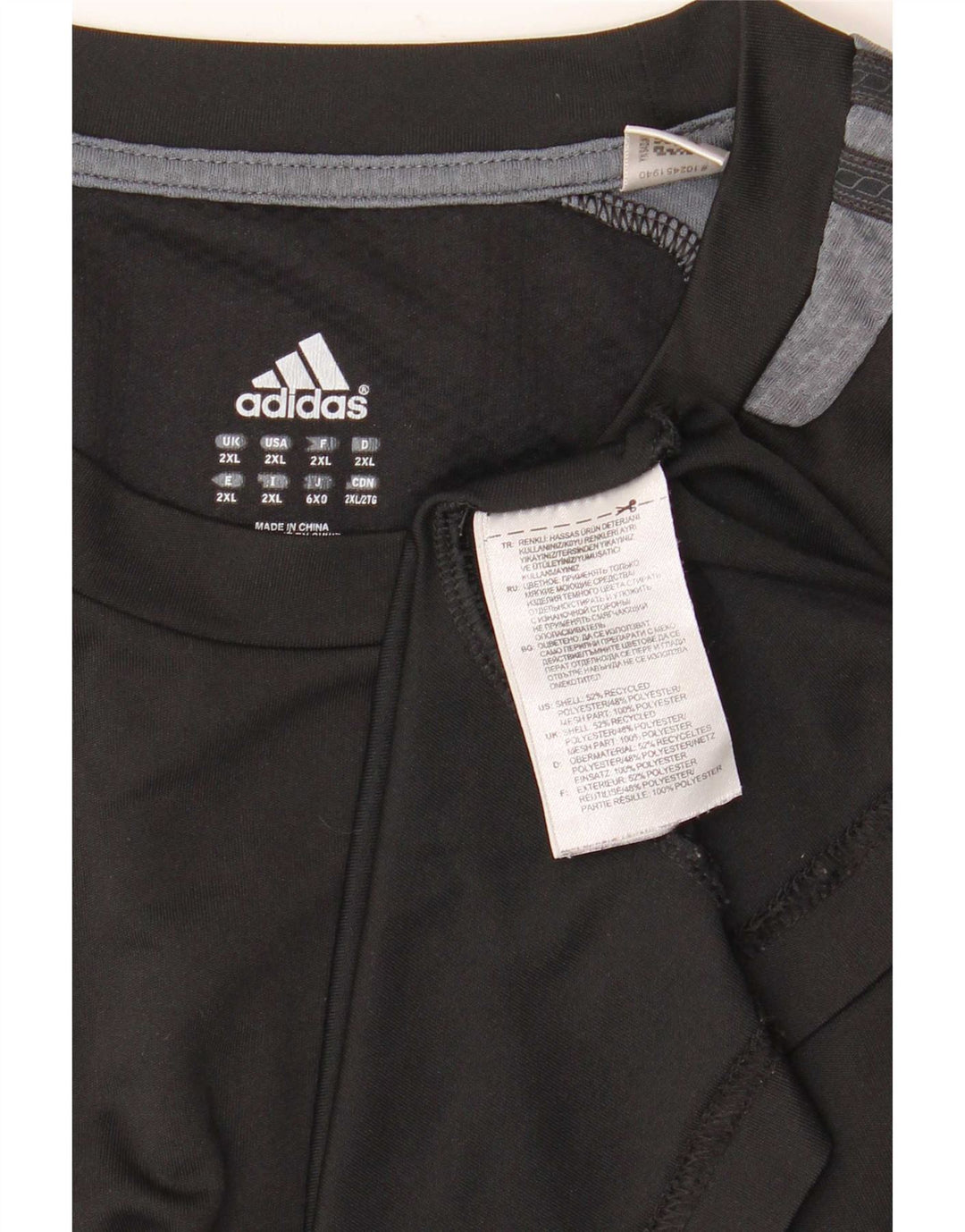T-shirt Adidas Climacool da uomo Top 2XL Poliestere color block nero