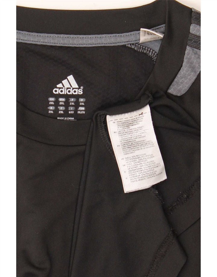 T-shirt Adidas Climacool da uomo Top 2XL Poliestere color block nero