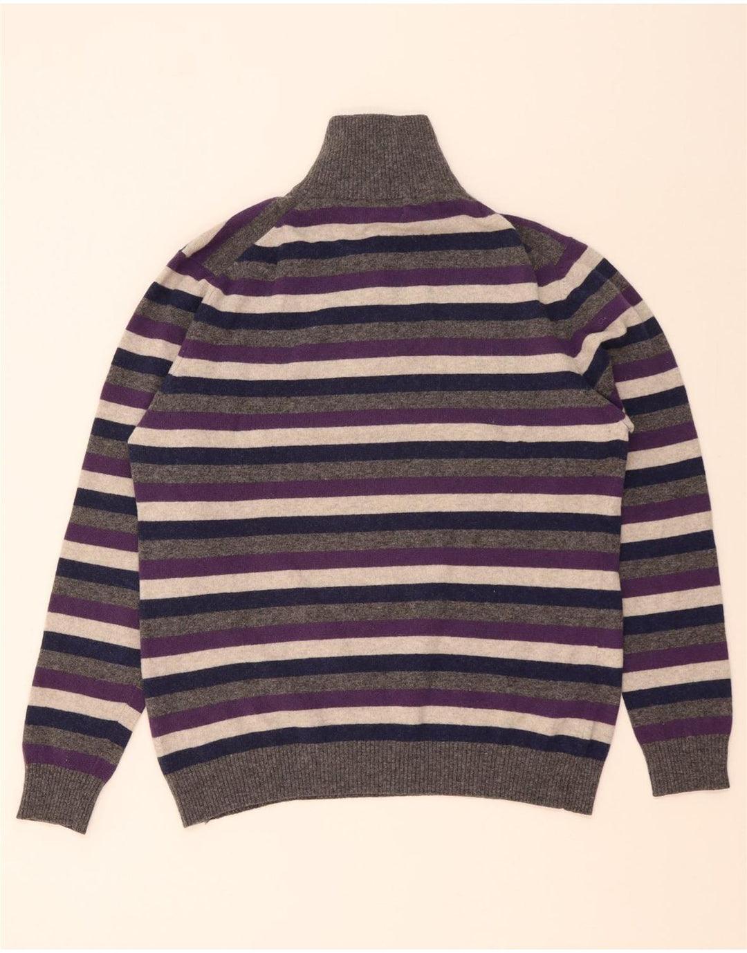 Maglione Kappa da uomo con zip e collo XL in lana a righe multicolore