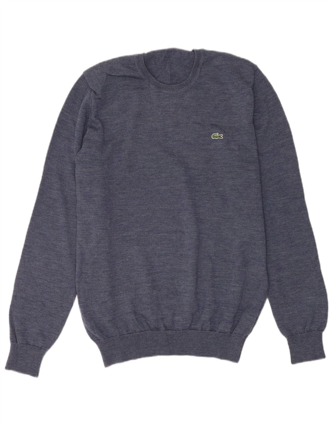 LACOSTE Maglione girocollo da uomo taglia 4 lana blu medio
