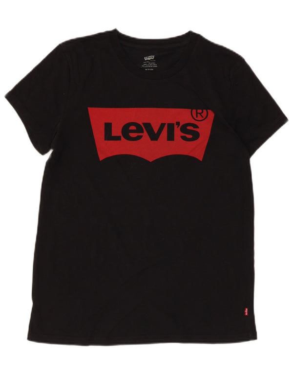 T-shirt grafica da donna Levi's Top UK 6 XS Nera