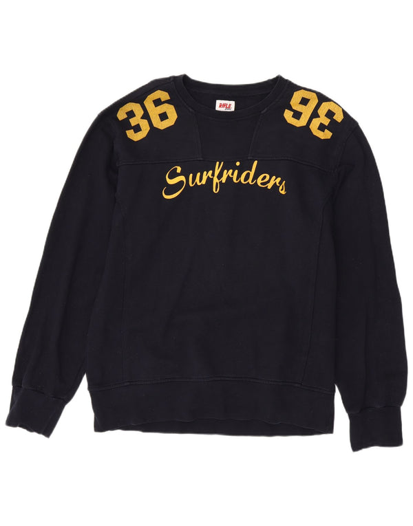Felpa grafica da uomo Rifle Jumper XL Blu navy