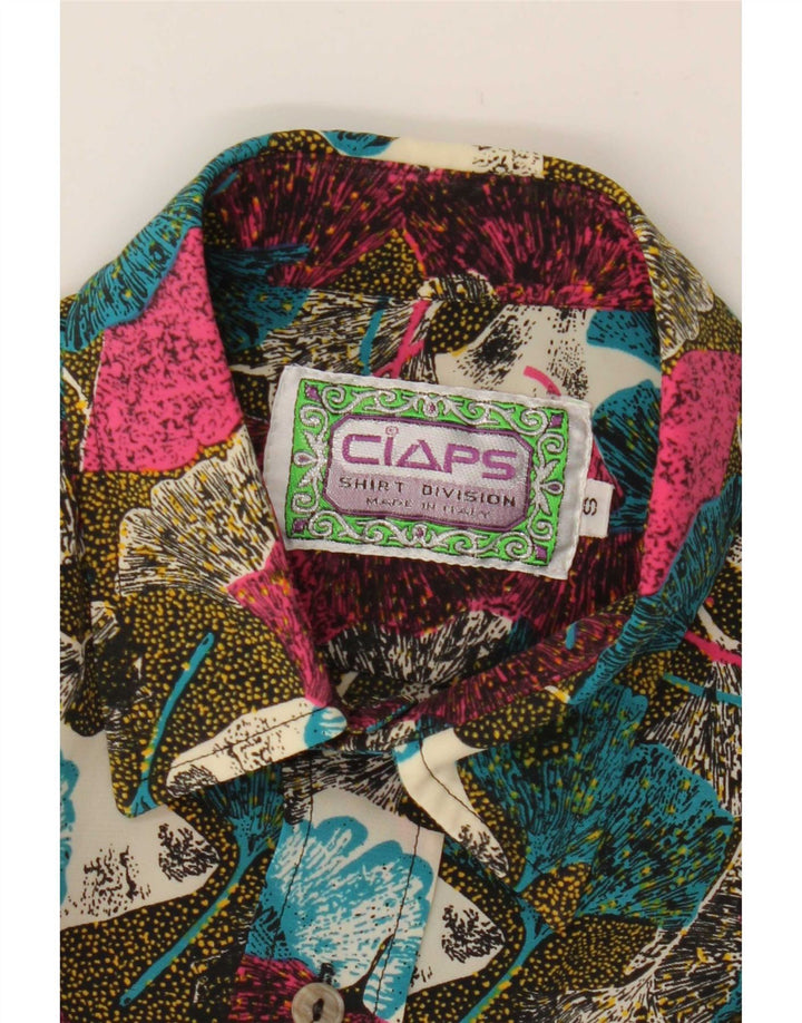 Ciaps Camicia a maniche corte da uomo piccola multicolore floreale