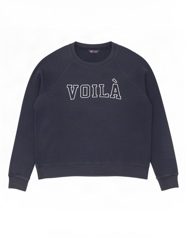 Felpa grafica da donna Marks & Spencer UK 14 grande blu navy