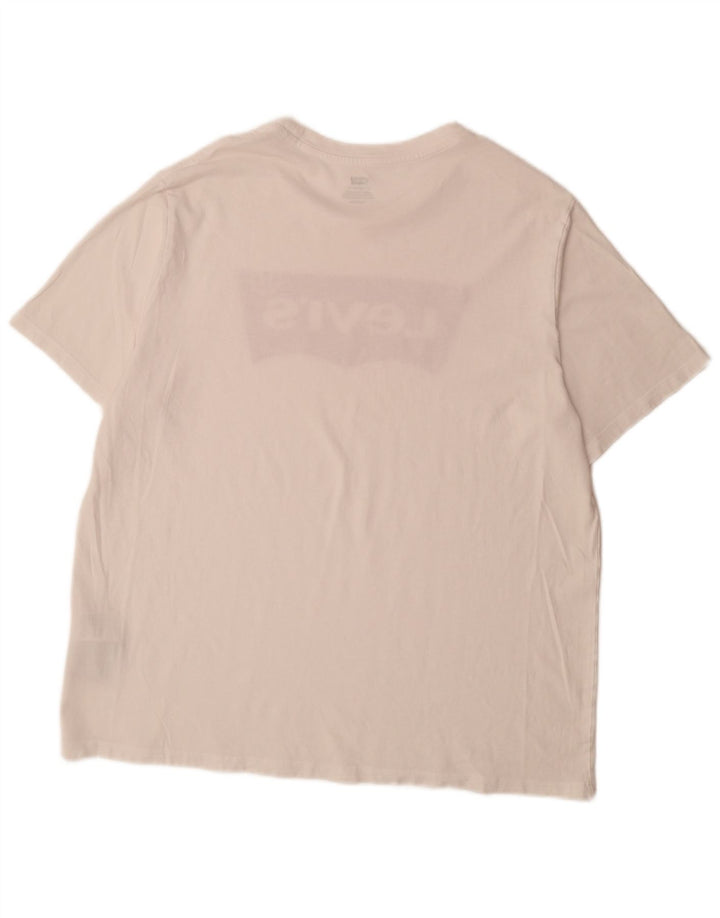 T-shirt grafica da uomo LEVI'S Top XL in cotone bianco