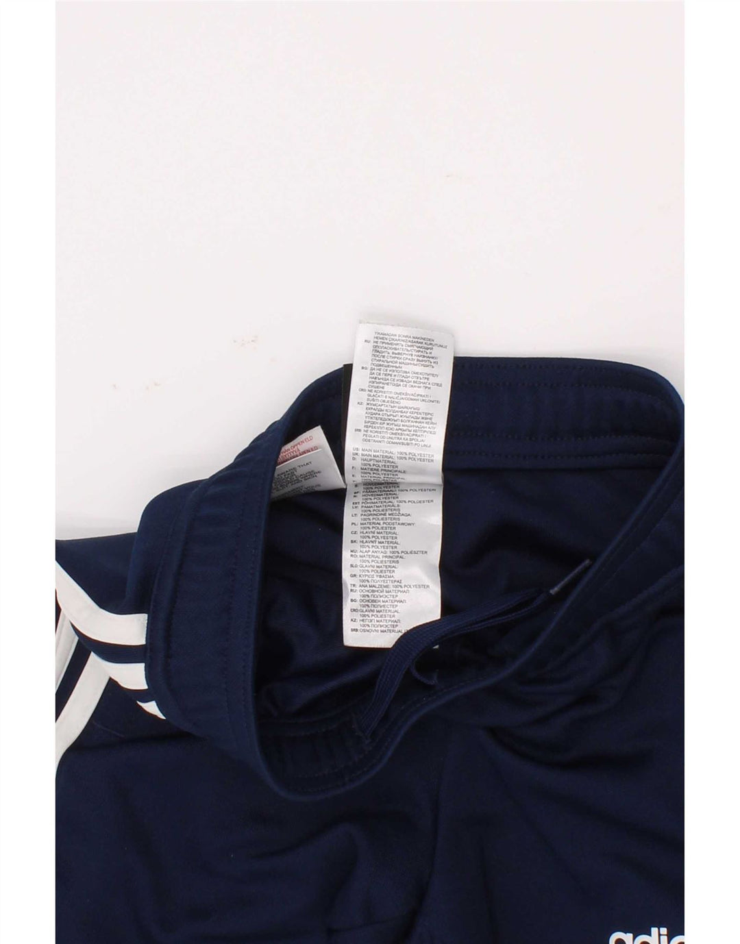Pantaloni della tuta Adidas Climalite da ragazzo 5-6 anni in poliestere blu navy