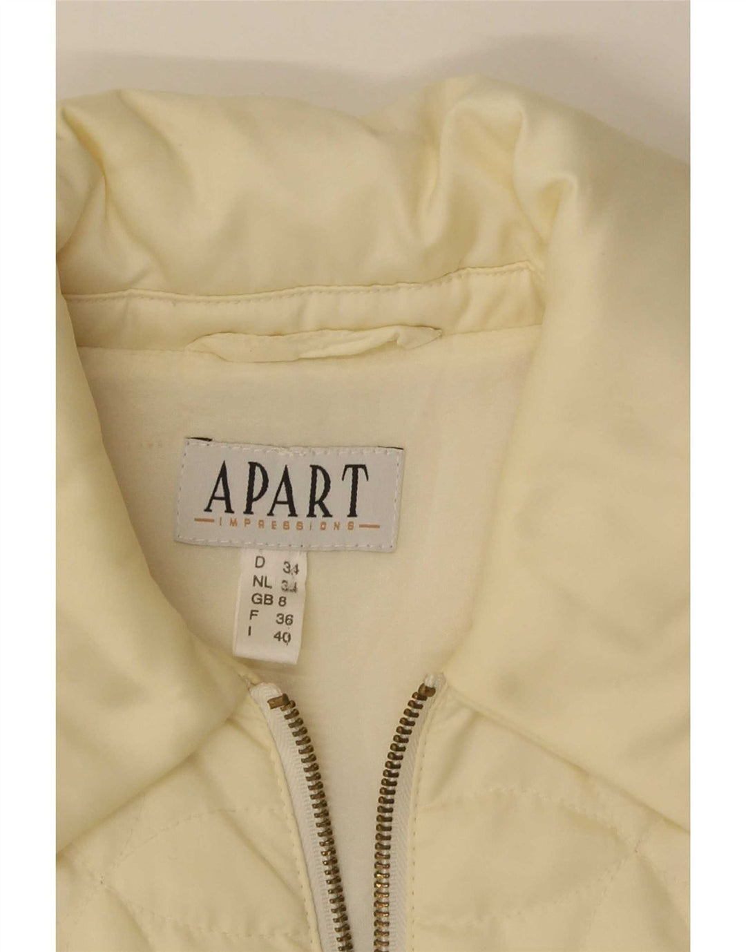 Cappotto imbottito da donna Apart UK 8 piccolo giallo
