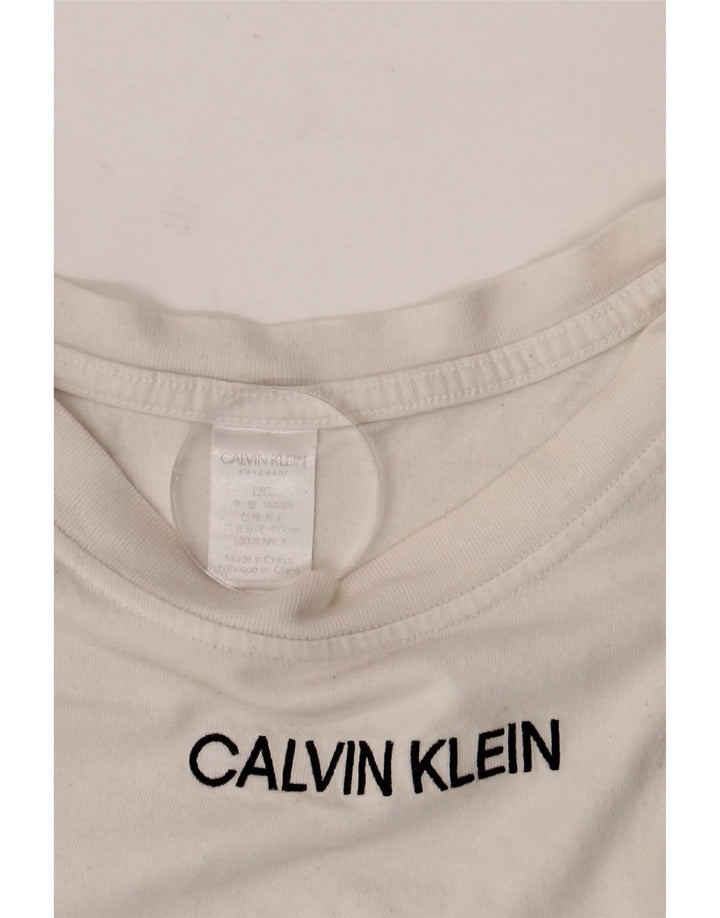 CALVIN KLEIN T-shirt grafica da uomo Top a righe bianche grandi