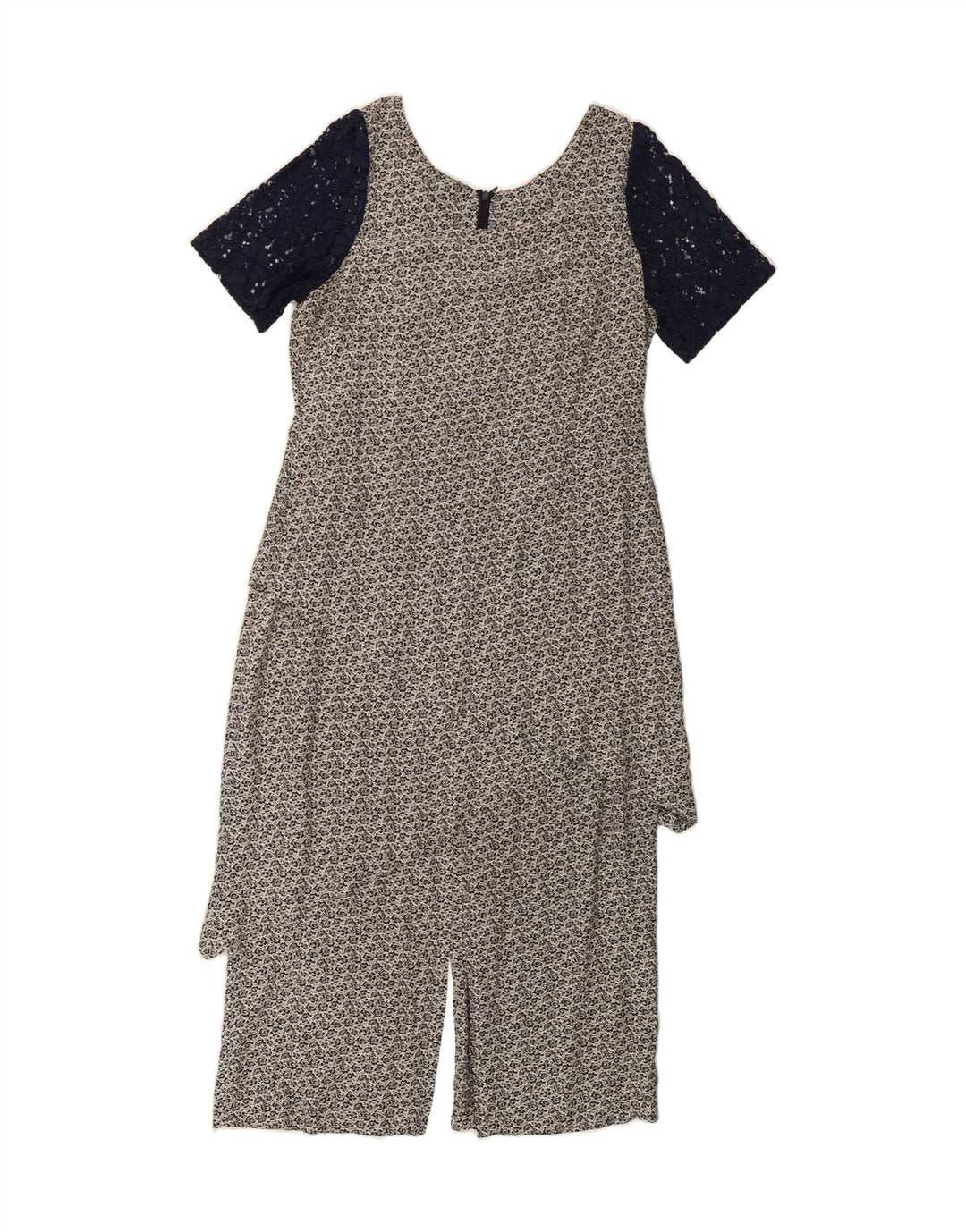 LA ROCHELLE Womens Maxi Dress IT 42 Medium Grey Floral Viscose Vintage La Rochelle and Second-Hand La Rochelle from Messina Hembry 