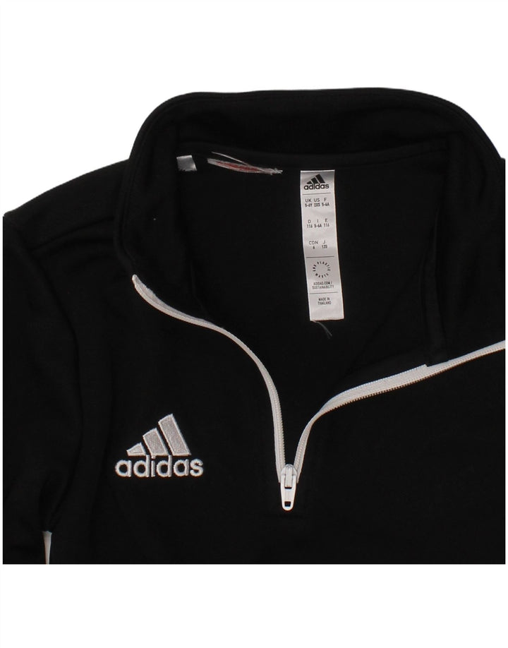 Top della tuta pullover grafica ADIDAS da ragazzo Aeroready 5-6 anni nera