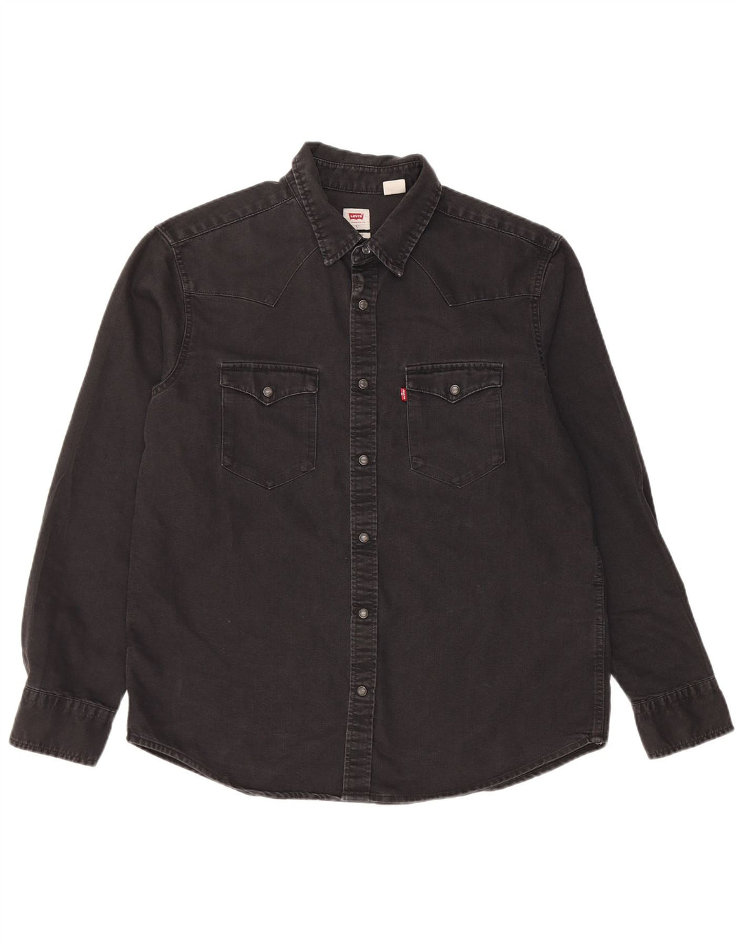 LEVI'S Camicia di jeans standard da uomo di grandi dimensioni in cotone nero