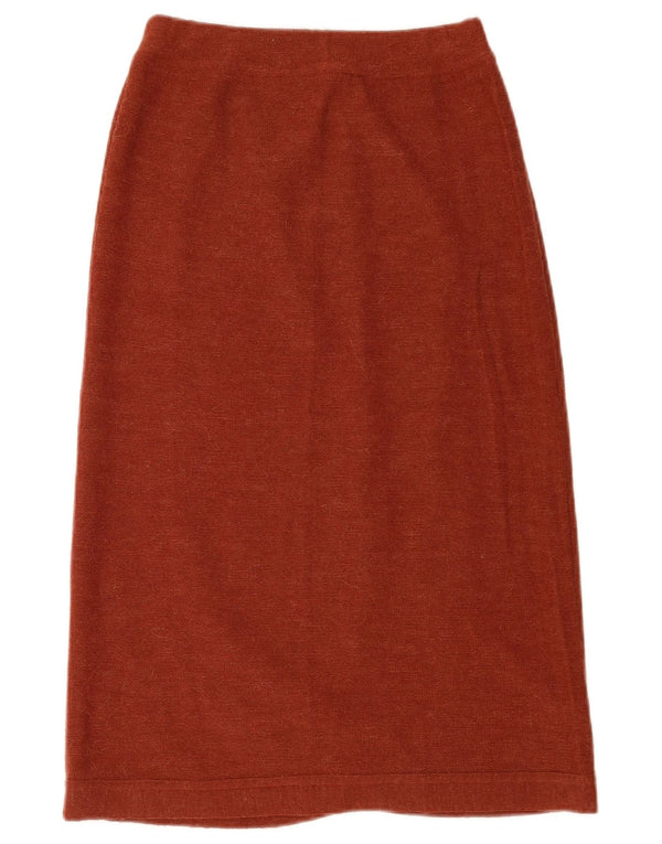 Gonna longuette vintage in maglia da donna W26 piccola marrone