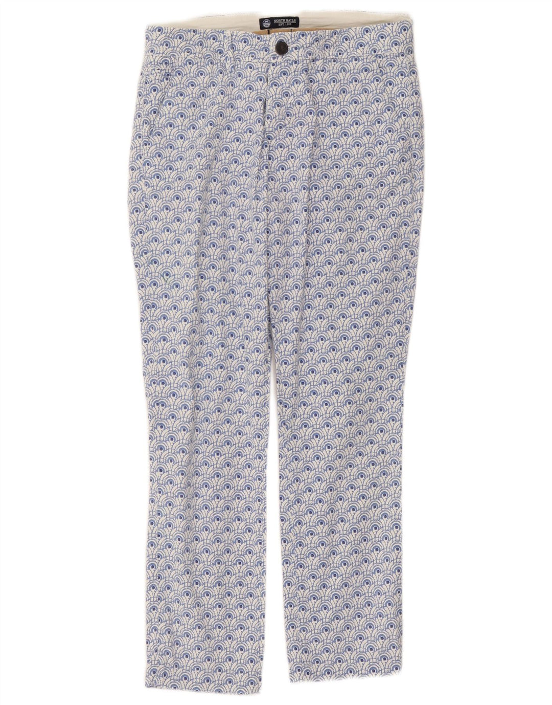 Pantaloni chino dritti da donna North Sails W30 L26 blu maculato