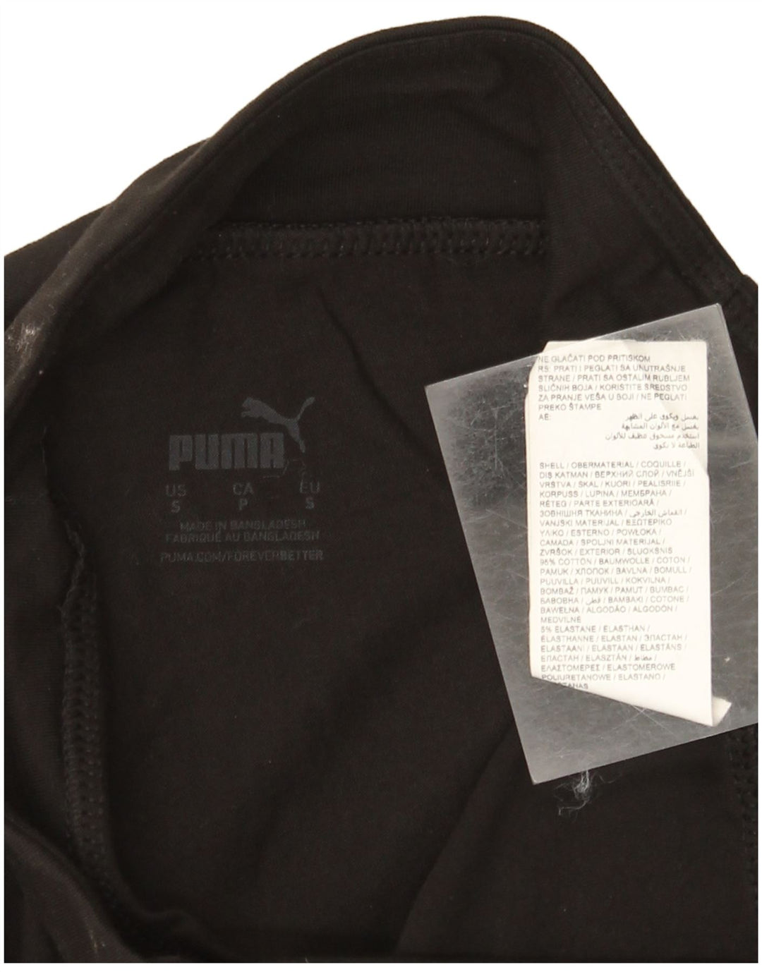 Leggings grafici da donna Puma UK 8 piccoli cotone nero