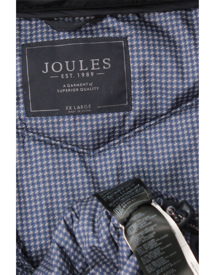 JOULES Giacca imbottita con cappuccio da uomo UK 44 2XL Poliestere blu navy