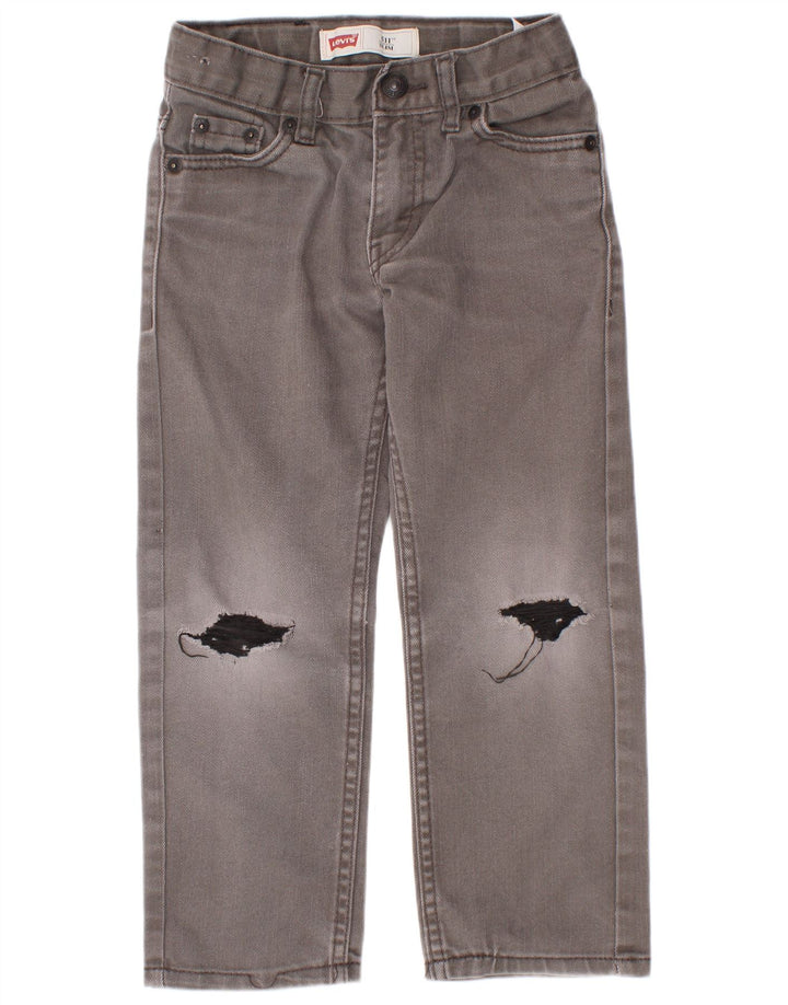 Levi's Ragazzi 511 Jeans slim invecchiati 4-5 anni W22 L18 Cotone grigio