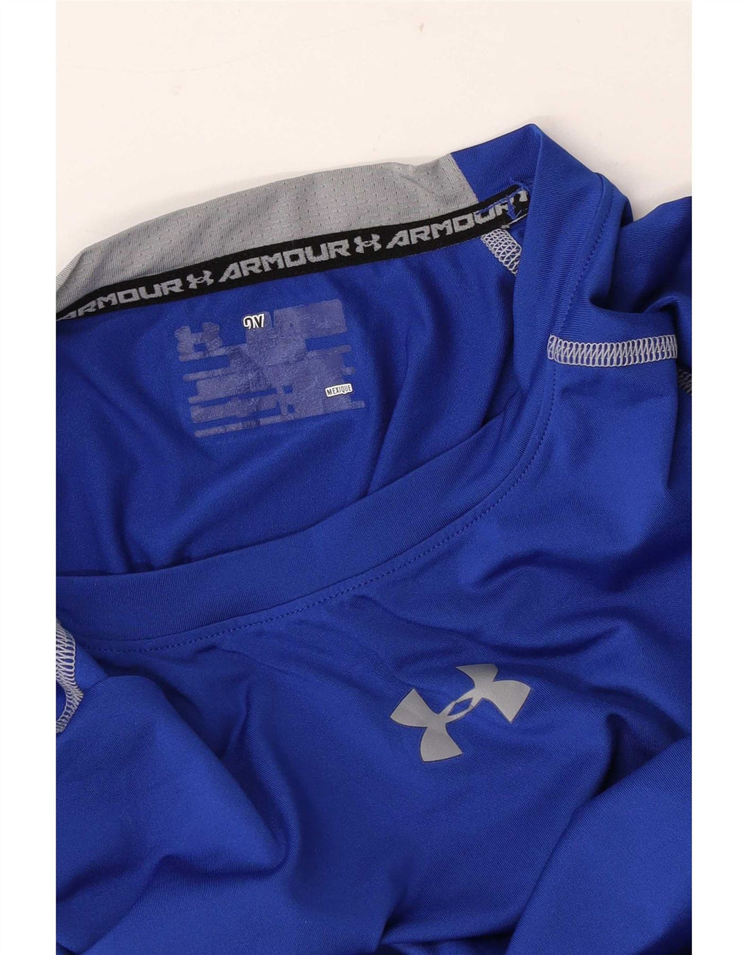Maglietta grafica da uomo Under Armour a maniche lunghe blu medio
