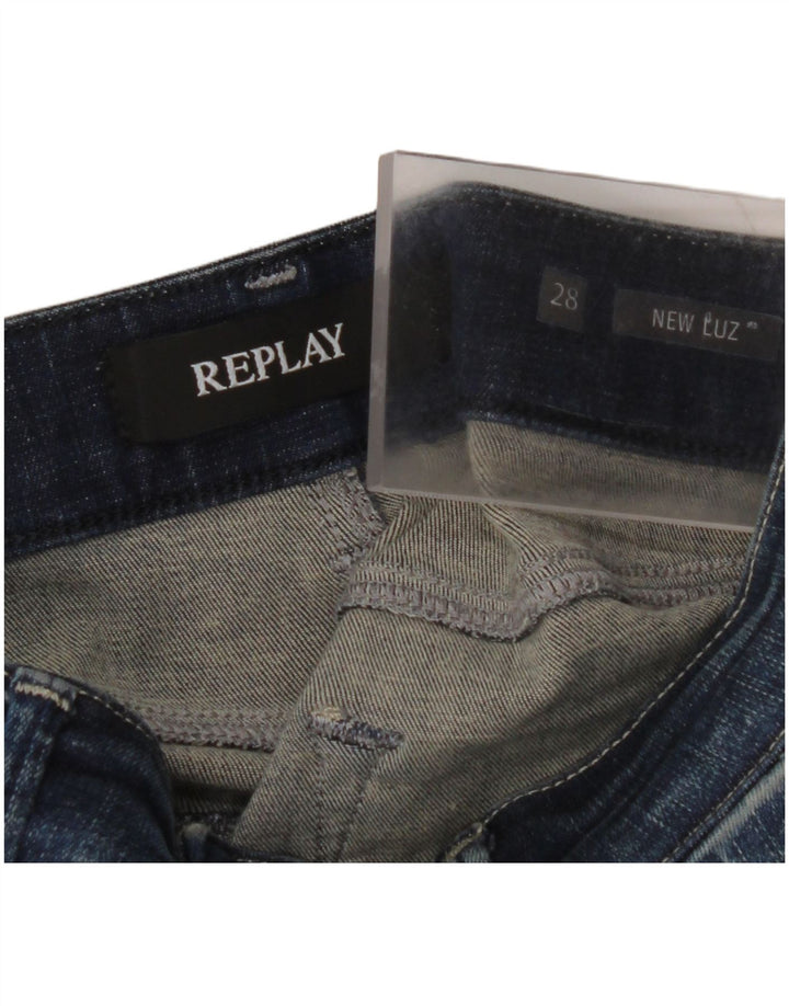 REPLAY Jeans skinny New Luz da donna W28 L30 Blu