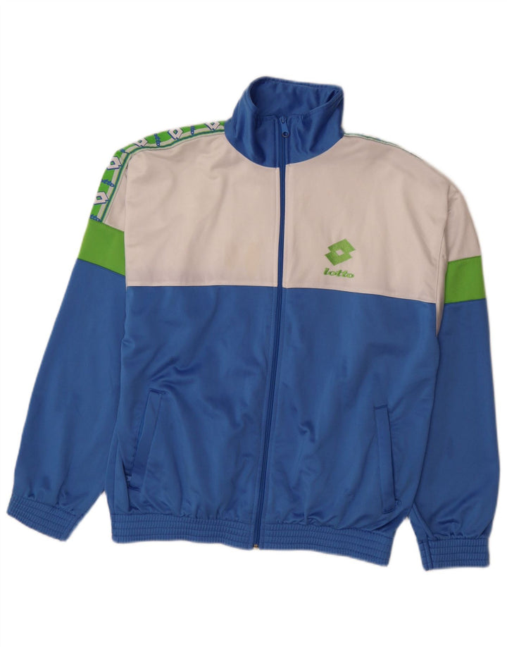 LOTTO Giacca da tuta grafica da uomo grande color block blu