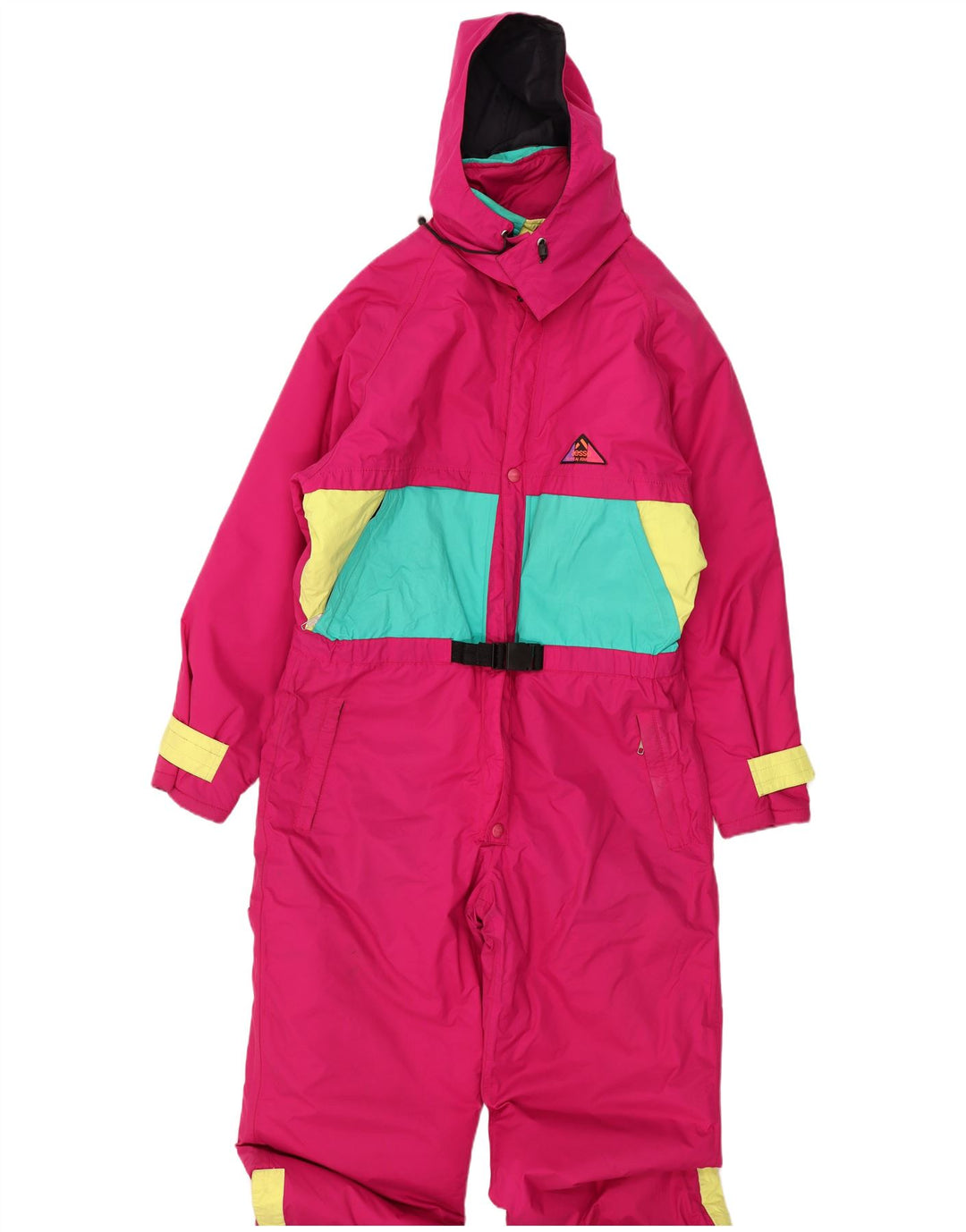 Tuta da sci da uomo con cappuccio Aesse XL rosa color block