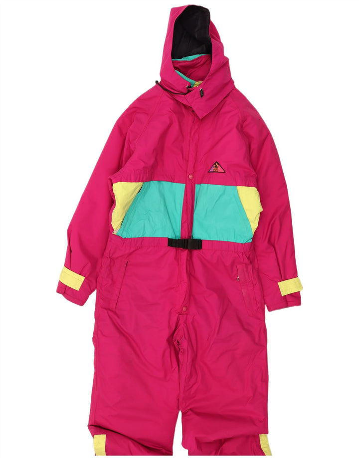 Tuta da sci da uomo con cappuccio Aesse XL rosa color block