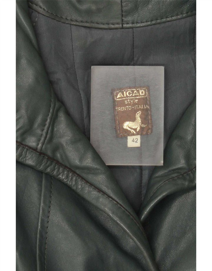 Giacca in Pelle Donna Aicad IT 42 Verde Medio