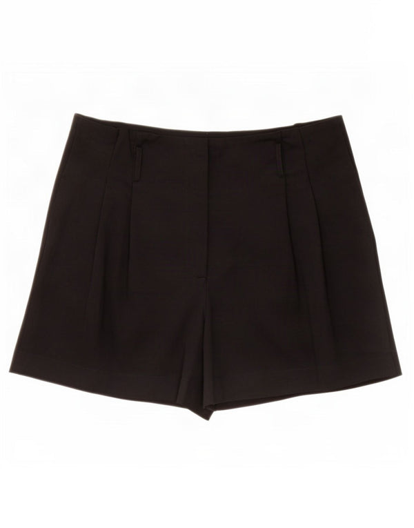 Pantaloncini casual con ancoraggio a vita alta da donna Zara XL W32 poliestere nero