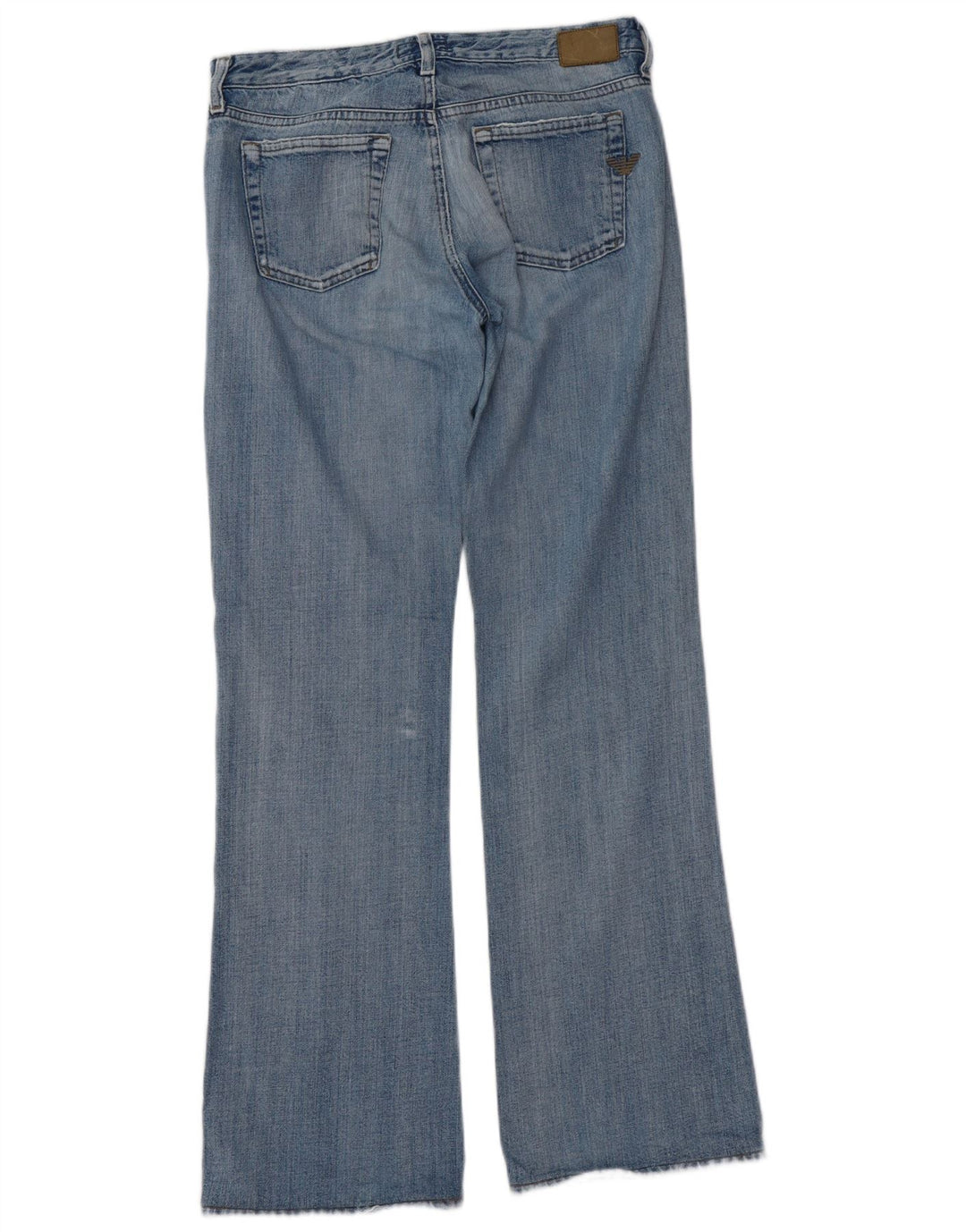 Jeans bootcut invecchiati da donna Armani W29 L32 cotone blu