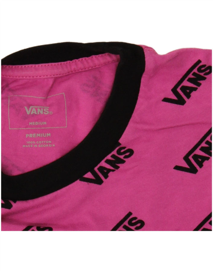 Maglietta da uomo con grafica premium Vans, maglietta in cotone rosa medio