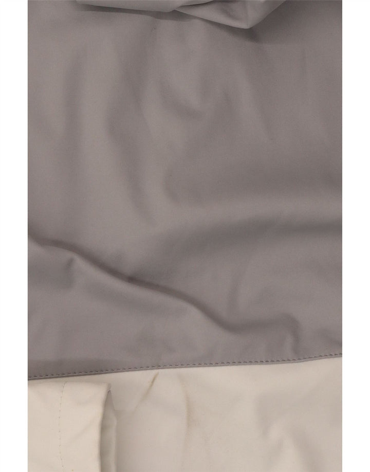 Felpa con cappuccio grafica da uomo New Balance, grande, in poliestere color block grigio