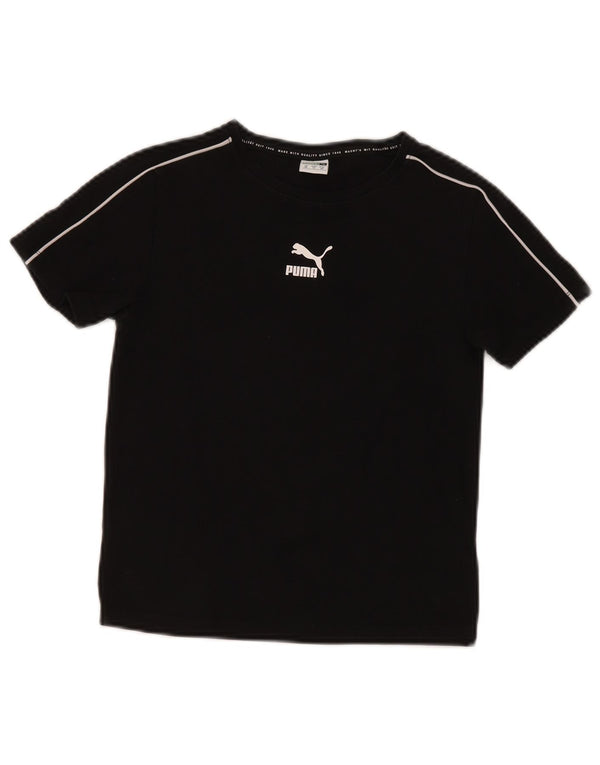 T-shirt Puma da bambino 9-10 anni XS in cotone nero