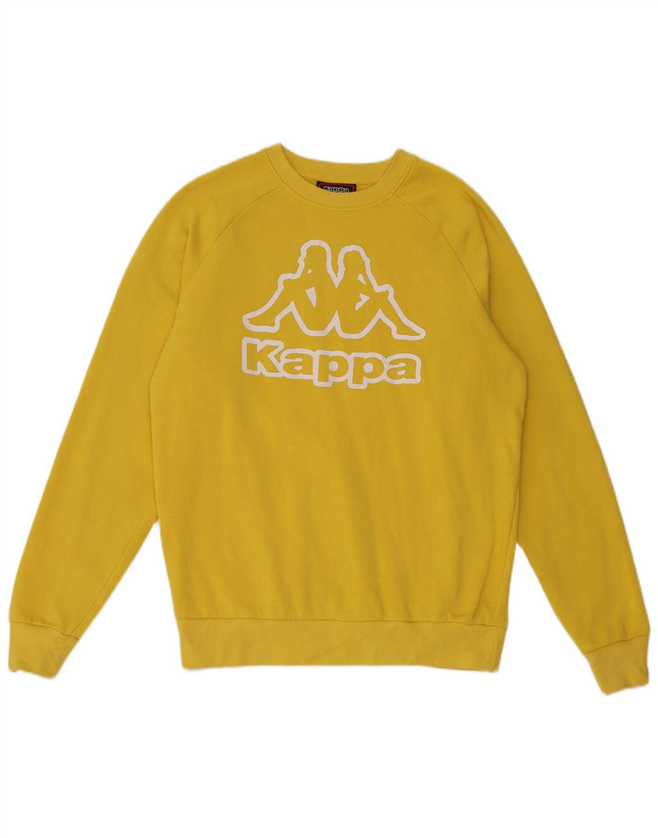Felpa grafica da uomo Kappa maglione medio giallo