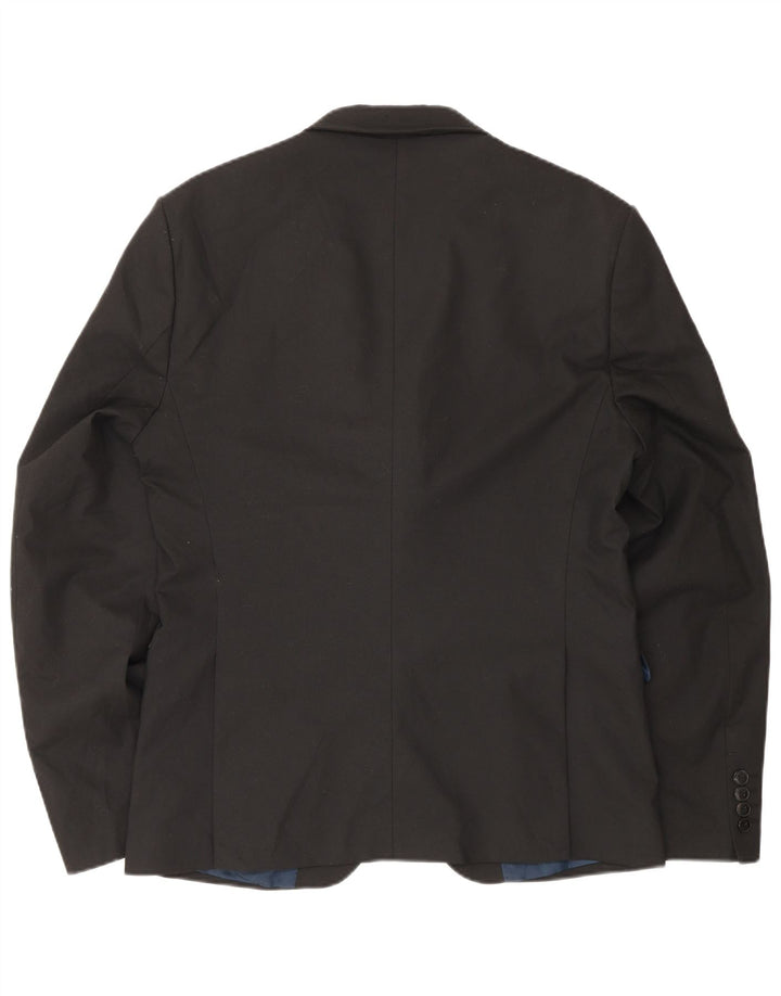 Giacca blazer da uomo a 2 bottoni Zara EU 50 poliestere nero medio