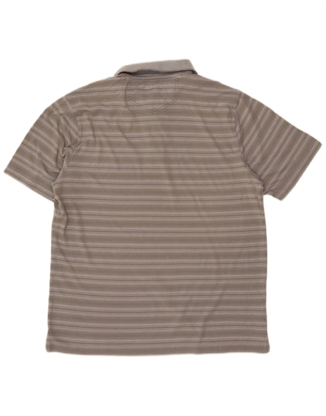 Polo da uomo EDDIE BAUER in cotone a righe grigio medio