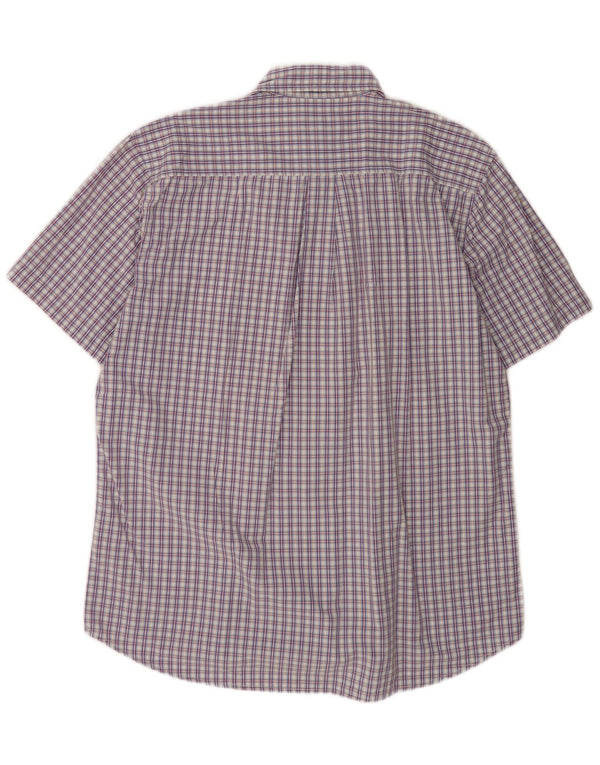 Camicia Kappa da uomo a maniche corte XL in cotone a quadri blu