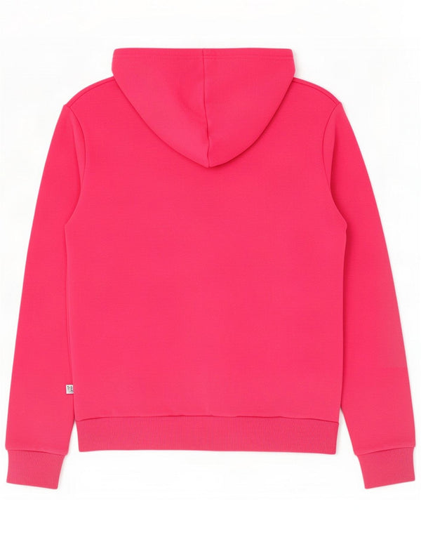 Puma Felpa con cappuccio e zip grafica da donna UK 12 Cotone rosa medio
