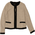 MASSIMO DUTTI Womens Blazer Jacket EU 36 XS Off White Check Cotton Vintage Massimo Dutti and Second-Hand Massimo Dutti from Messina Hembry 