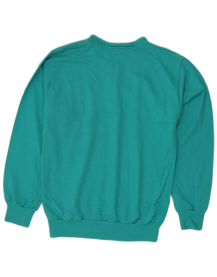 GLOBE TROTTER Felpa da donna con collo con zip Maglione UK 14 Cotone blu medio