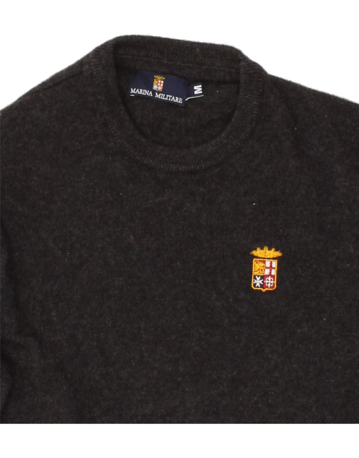 MARINA MILITARE Womens Crew Neck Jumper Sweater UK 14 Medium Grey Vintage Marina Militare and Second-Hand Marina Militare from Messina Hembry 